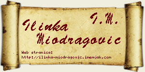 Ilinka Miodragović vizit kartica